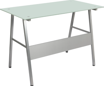 Стол компьютерный Tetchair GD-04 [White (белый)] столешница из зак. стекла 8 мм + металлокаркас