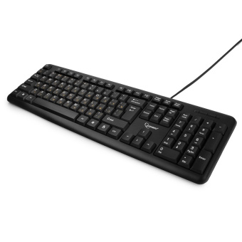 Клавиатура проводная Gembird KB-8320U USB (желтая кир.) 2.0m Black