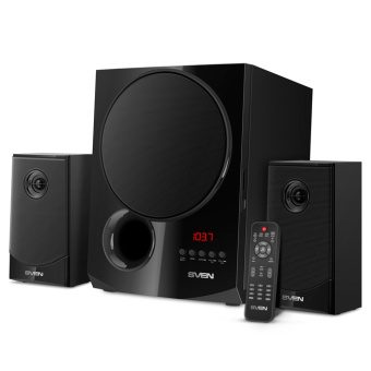 Акустическая система SVEN MS-2080 (2x15W+ 40W, дерево, Bluetooth, SD, FM, USB, ПДУ) black