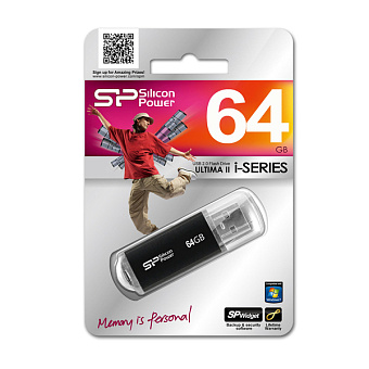 Флешка 64Gb Silicon Power ULTIMA II-I USB Black