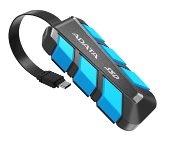 Внешний накопитель SSD 500Gb ADATA SC740 USB3.2 Black-Blue