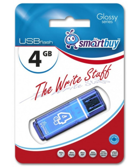 Флешка 4Gb SmartBuy Glossy Blue