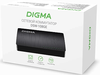 Коммутатор 8 port Digma DSW-108GEV2 1000 Мбит/сек