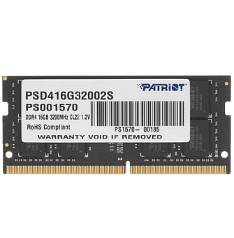 Модуль памяти SODIMM DDR4 16Gb PC4-25600 3200MHz Patriot