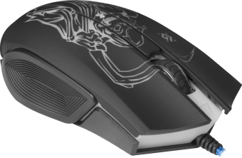 Мышь проводная Defender GM-190L Ghost (3200dpi переключаемая подсветка коврик в комплекте ) USB Black