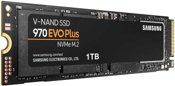 Накопитель SSD M.2 1Tb Samsung 970 EVO Plus (PCI-E 3.0 x4, 3500/3300 Мбайт/сек)