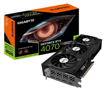 Видеокарта 16Gb GIGABYTE GV-N407TSWF3OC-16GD (RTX4070TiSuper) GDDR6X 256bit HDMI DP