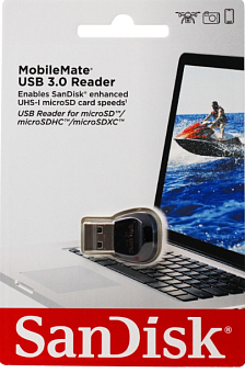 Внешний картридер USB3.0 Sandisk MobileMate microSD/microSDHC/microSDXC, черный