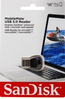 Внешний картридер USB3.0 Sandisk MobileMate microSD/microSDHC/microSDXC, черный