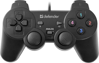 Геймпад Defender Omega (ПК, 12 кнопок, 2 встроенных вибромотора, 1.8 м) USB