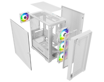 Корпус Powercase ByteFlow Micro mATX White