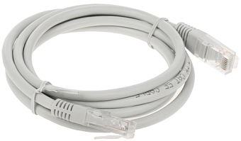 Кабель патч-корд Patch cord кат.5e, медный 15.0м, серый