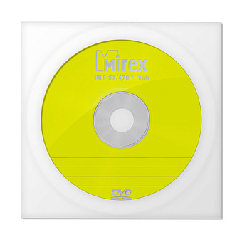 Диск DVD-R 4,7Gb Mirex 16x в Бумажном конверте