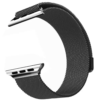 Ремешок Gurdini Milanese Loop Apple Watch 42/44/45/49mm Dark Black