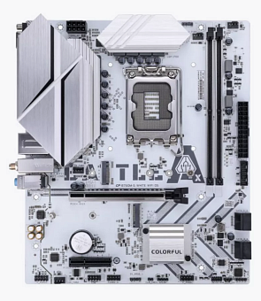 Материнская плата Socket-1700 Colorful BATTLE-AX B760M-G WHITE WIFI D5 V20 (B760) 2xDDR5 HDMI VGA mATX