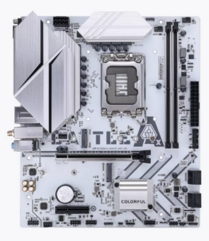 Материнская плата Socket-1700 Colorful BATTLE-AX B760M-G WHITE WIFI D5 V20 (B760) 2xDDR5 HDMI VGA mATX