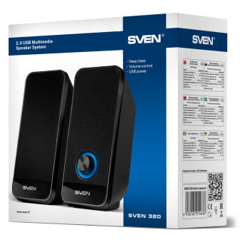 Акустическая система SVEN 320 (2x3W, USB) Black
