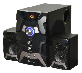Акустическая система OKLICK OK-441 (2x10W+30W, bluetooth, FM, SD, USB, ПДУ) black