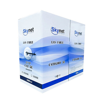 Кабель витая пара внутренний 4 пары UTP кат.5e (305м) медный SkyNet Premium (пониженное дымо и газообразование)