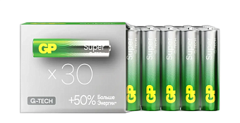 Элемент питания AAA, 1.5V, 30шт, GP Super Alkaline 24A21 (экономичная упаковка)