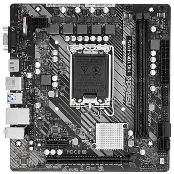 Материнская плата Socket-1700 ASRock H610M-HVS (H610) 2*DDR4 1*PCI-Ex16 1*PCI-Ex1 HDMI VGA mATX