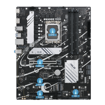 Материнская плата Socket-1700 ASUS PRIME H770-PLUS D4 (H770) 4*DDR4 RAID HDMI DP ATX