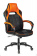 Кресло Zombie VIKING 2 AERO (текстиль/эко.кожа, мех. качания, крест. пластик, до 120 кг) Черно-оранжевый