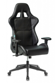 Кресло Zombie VIKING 5 AERO (эко.кожа, мех. качания, крест. пластик, до 120 кг) Черный