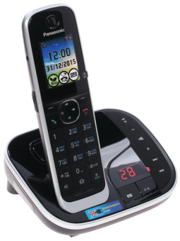 Радиотелефон Panasonic DECT KX-TGJ 320 RUB (АОН, автоответчик, цв. дисплей, спикерфон, полифония, черный)