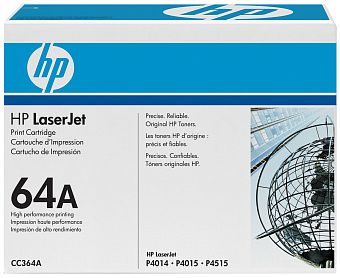 Картридж лазерный HP 64A (CC364A) для HP P4014/P4015/P4515, 10000 стр. черный