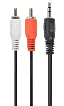 Кабель аудио-видео 3.5Jack (m) < - > 2RCA (m)  2.5м, Cablexpert