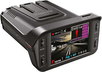 Видеорегистратор с радар-детектором Inspector Barracuda GPS, FullHD, 30 кадр./сек, 520mAh, черный