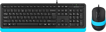 Комплект проводной (клавиатура+мышь) A4Tech Fstyler F1010 Black-Blue