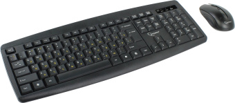 Комплект беспроводной (клавиатура+мышь) Gembird KBS-8000 Wireless USB Black
