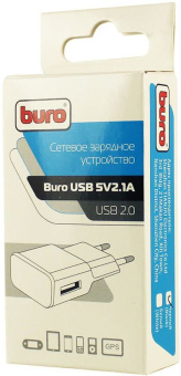 Сетевое зарядное устройство Buro TJ-159 10W USB-A Black