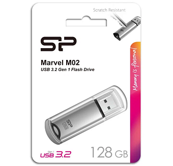 Флешка 128Gb Silicon Power Marvel M02 USB3.0 Silver