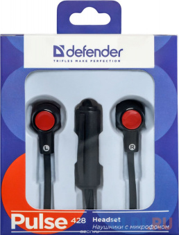 Наушники проводные Defender Pulse 428, черный