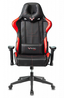 Кресло Zombie VIKING 5 AERO (эко.кожа, мех. качания, крест. пластик, до 120 кг) Черно-красный