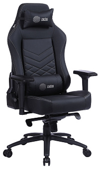 Кресло Cactus CS-CHR-0112BL-M (высокая спинка, регулировка подлокотников, вибромассаж) Черный