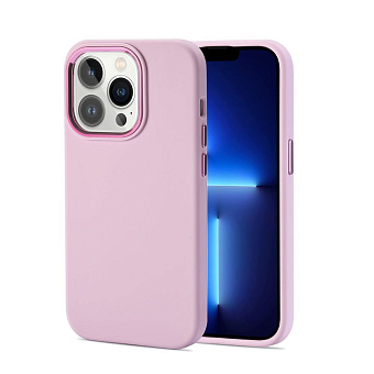 Чехол для смартфона Apple iPhone 14 Pro Max 6.7" - Gurdini Soft lux силикон - нежно-розовый