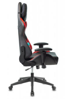 Кресло Zombie VIKING 5 AERO (эко.кожа, мех. качания, крест. пластик, до 120 кг) Черно-красный