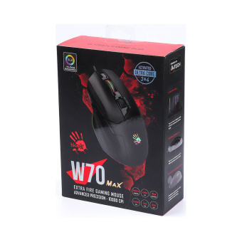 Мышь проводная A4Tech Bloody W70 Max STONE 10000dpi Black