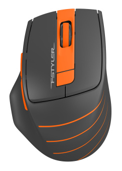 Мышь беспроводная A4Tech Fstyler FG30S 2000dpi бесшумная Grey-Orange