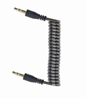 Кабель аудио-видео 3.5Jack (m) < - > 3.5Jack (m)  1.8м, Cablexpert, спиральный, черный