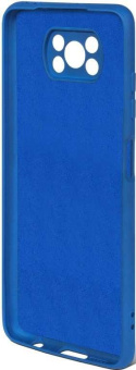 Чехол для смартфона Poco X3 Pro - DF poOriginal-02 cиликоновый с микрофиброй черный