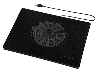 Подставка для ноутбука 15" Hama Slim (1 осевой вентилятор, 33дБ) Black