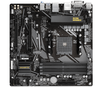 Материнская плата Socket AM4 Gigabyte B550M DS3H (B550) 4*DDR4 2*PCI-Ex16 1*PCI-Ex1 4*SATA 1*M.2 HDMI DVI mATX