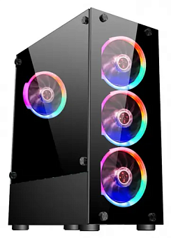 Корпус 1STPLAYER FIRE DANCING V2-A FRGB ATX Black