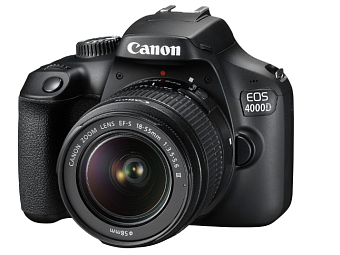 Цифровая фотокамера Canon EOS 4000D KIT 18-55 f/3.5-5.6 DC III Black
