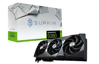 Видеокарта 16Gb MSI RTX 5080 16G SUPRIM SOC (RTX5080) GDDR7 256bit HDMI DP